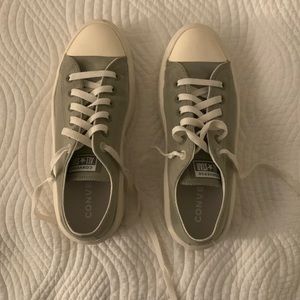 CONVERSE Chuck Taylor All Star Move Womens Light Green Platform Low Top Shoes